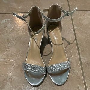 Silver Sparkle Sandals , only worn twice